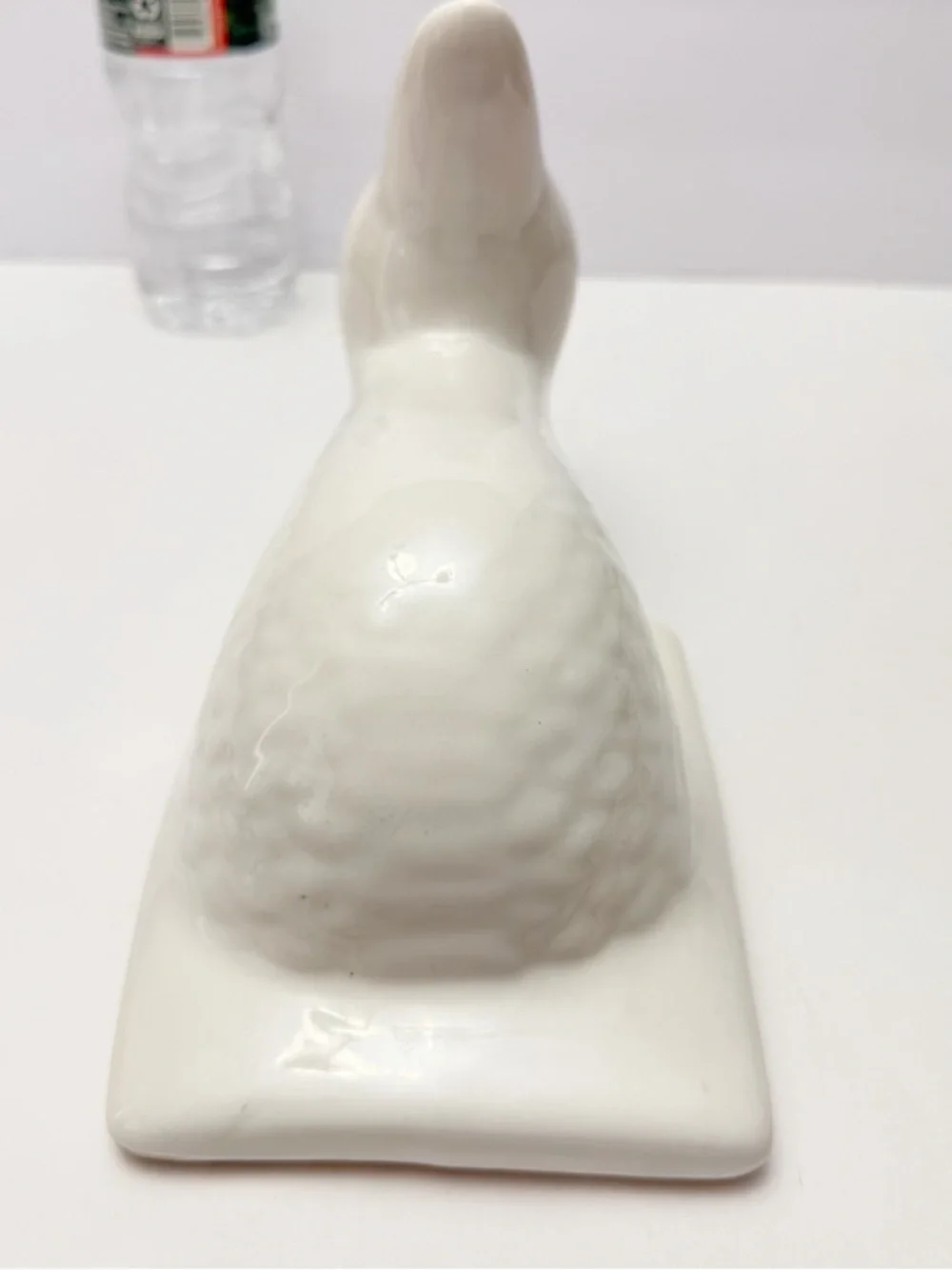 Vintage White Ceramic Duck Head Wall Mount Hook Apron Towel Holder